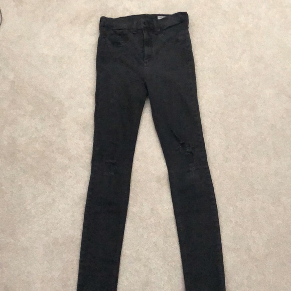Rag & Bone Black Ripped Skinny Jeans - Picture 1 of 5